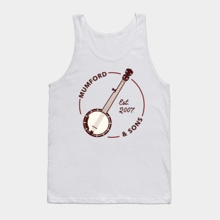 Mumford and Sons Banjo (Faded/Red) Tank Top